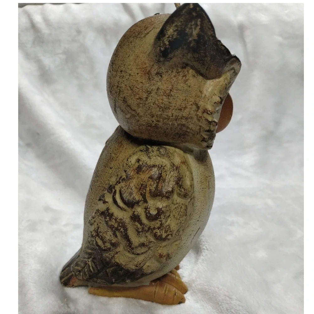 Rustic Owl Candle Figurine‎ Decorative Home Decor Accent